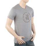 Men's Round Neck Half Sleeves T-Shirt - Grey, Men, T-Shirts And Polos, Chase Value, Chase Value