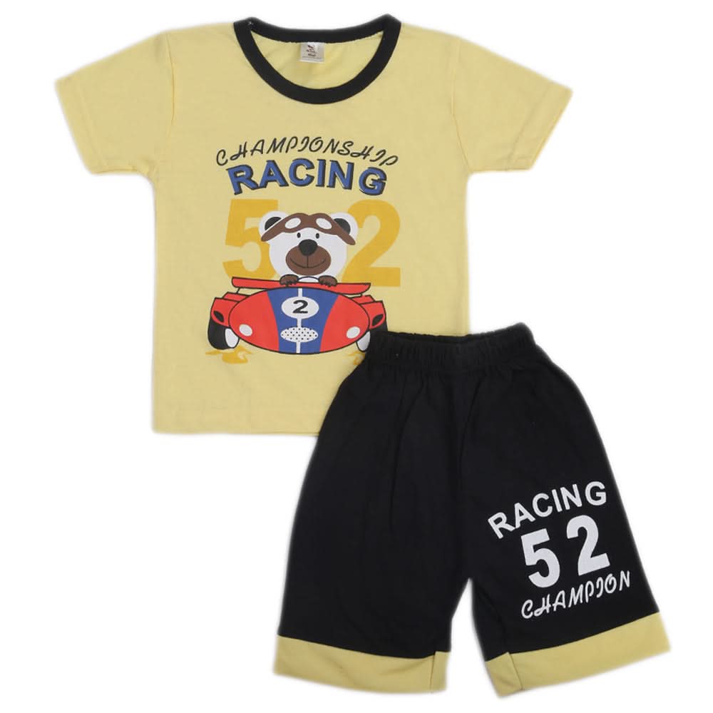 Boys Short Suit - Yellow, Kids, Boys Sets And Suits, Chase Value, Chase Value