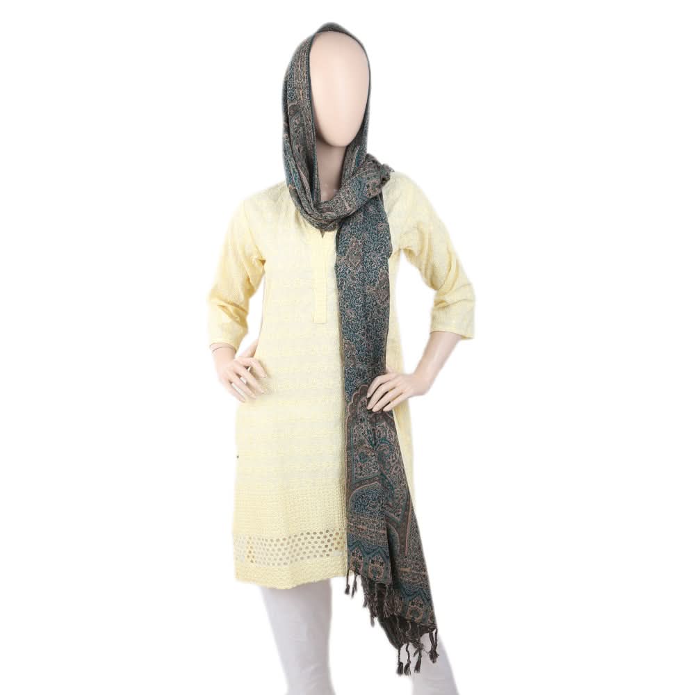 Women's 4 Border Stoler - Sea Green, Women, Shawls And Scarves, Chase Value, Chase Value