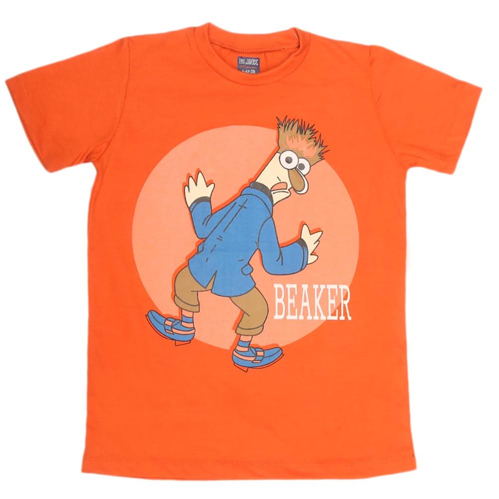 Boys Print T-Shirt - Rust, Kids, Boys T-Shirts, Chase Value, Chase Value