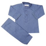 Eminent Newborn Boys Shalwar Suit - Steel Blue, Kids, Newborn Boys Shalwar Suits, Eminent, Chase Value