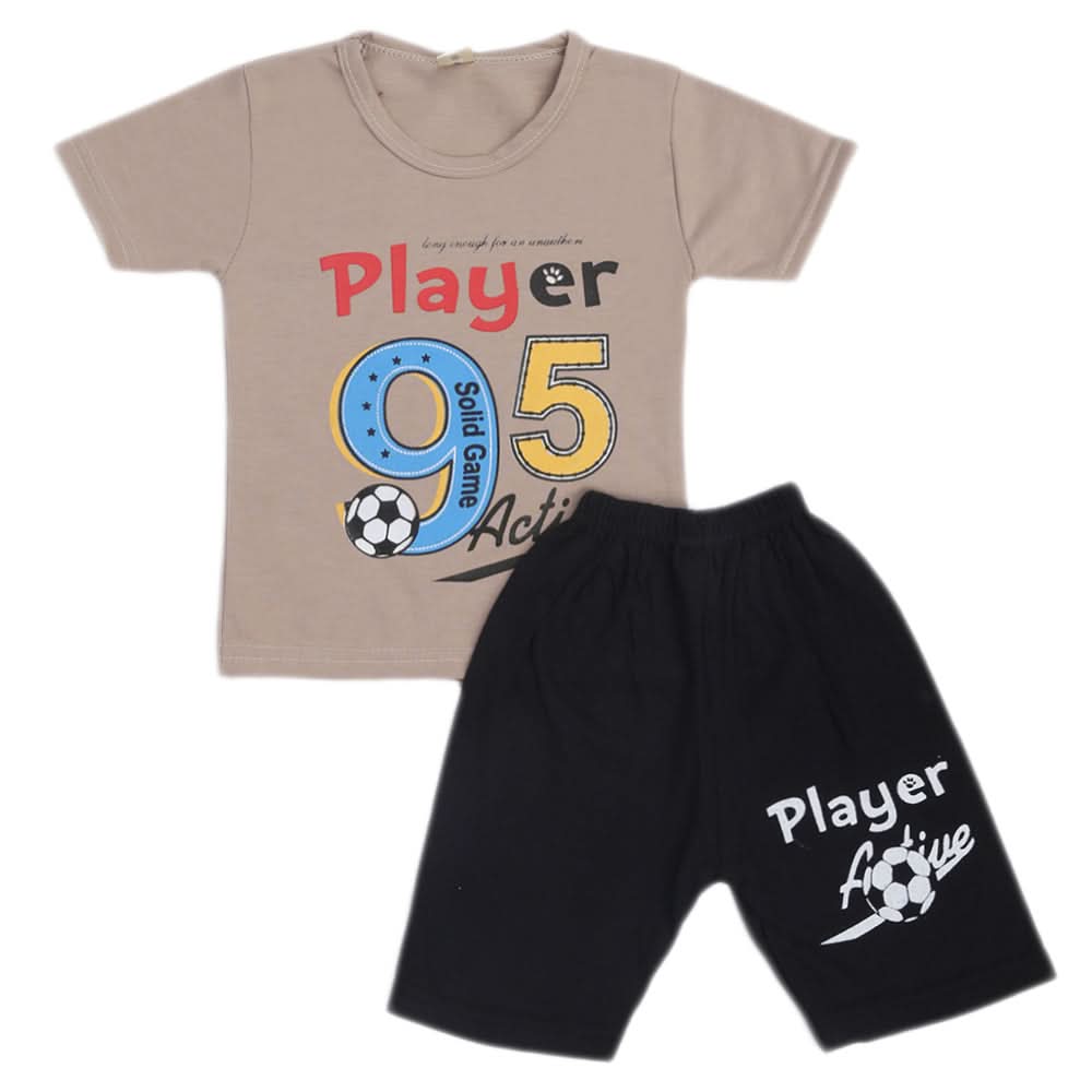 Boys Short Suit - Brown, Kids, Boys Sets And Suits, Chase Value, Chase Value