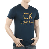 Men's Round Neck Half Sleeves T-Shirt - Steel Green, Men, T-Shirts And Polos, Chase Value, Chase Value