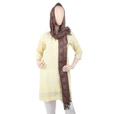 Women's 4 Border Stoler - Maroon, Women, Shawls And Scarves, Chase Value, Chase Value