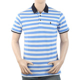 Men's Half Sleeves Polo T-Shirt - Blue, Men, T-Shirts And Polos, Chase Value, Chase Value