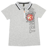 Boys Half Sleeves Polo T-Shirt - Grey, Boys T-Shirts, Chase Value, Chase Value