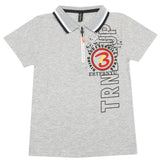 Boys Half Sleeves Polo T-Shirt - Grey, Boys T-Shirts, Chase Value, Chase Value