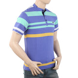 Men's Half Sleeves Placket T-Shirt - Royal Blue, Men, T-Shirts And Polos, Chase Value, Chase Value