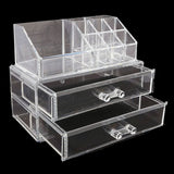Acrylic Cosmetic Makeup Organizer Storage Box - White, Home & Lifestyle, Storage Boxes, Chase Value, Chase Value