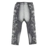 Girls Denim Print Tight - Blue, Kids, Girls Pants And Capri, Chase Value, Chase Value