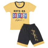 Boys Short Suit - Yellow, Kids, Boys Sets And Suits, Chase Value, Chase Value