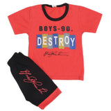 Boys Short Suit - Red, Kids, Boys Sets And Suits, Chase Value, Chase Value