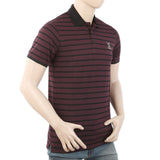 Men's Half Sleeves Polo T-Shirt - Dark Purple, Men, T-Shirts And Polos, Chase Value, Chase Value