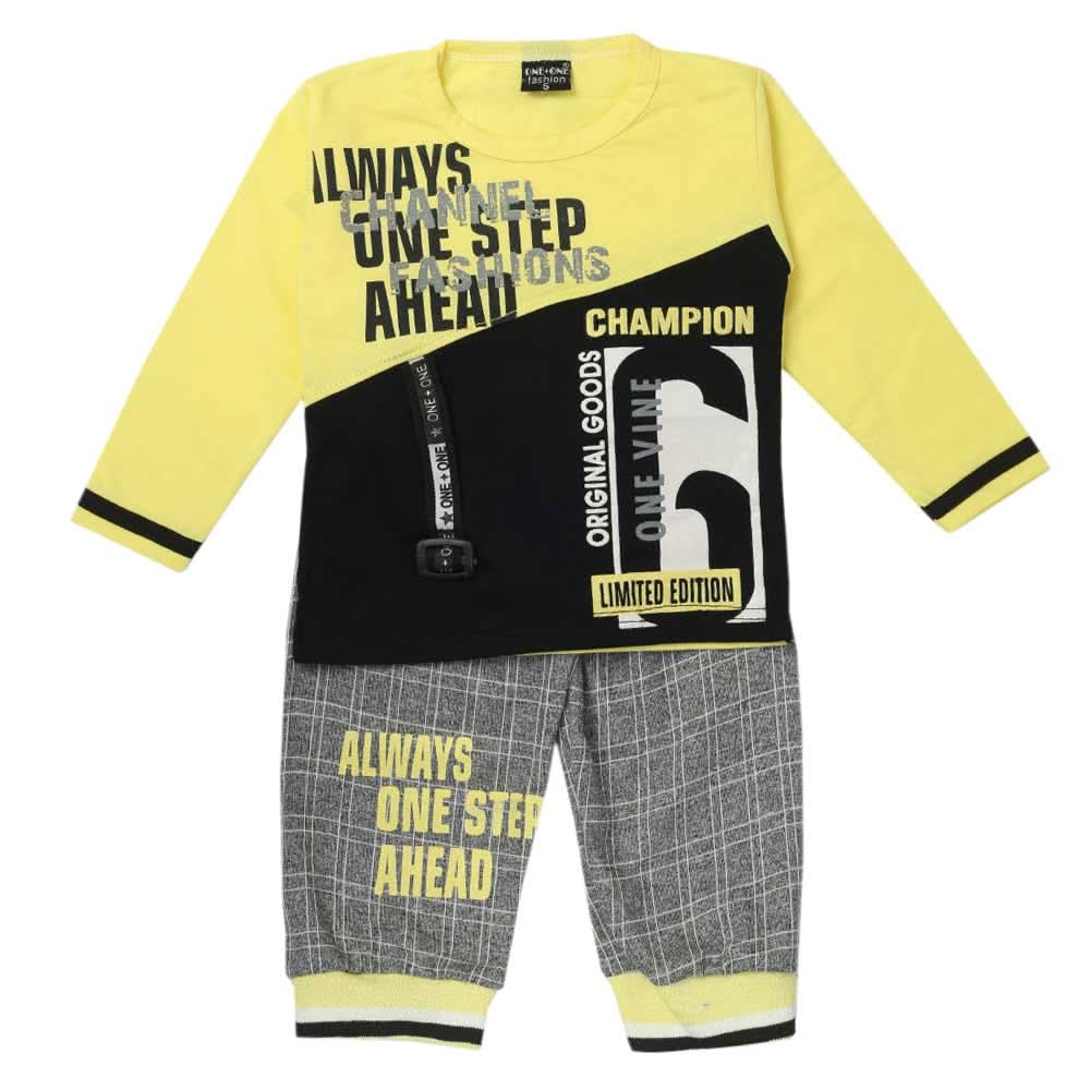 Boys Full Sleeves Suit - Lemon, Boys Sets & Suits, Chase Value, Chase Value