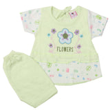 Newborn Girls Half Sleeves Suit - Green, Kids, Newborn Girls Sets And Suits, Chase Value, Chase Value