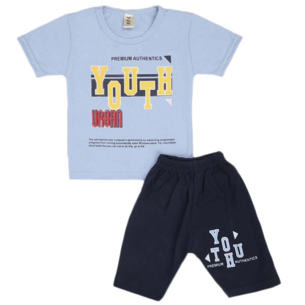 Boys Short Suit - Blue, Kids, Boys Sets And Suits, Chase Value, Chase Value