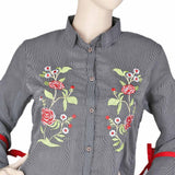 Women's Embroidered Casual Shirt - Black, Women, T-Shirts And Tops, Chase Value, Chase Value