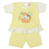 Newborn Girls Half Sleeves Suit - Yellow, Kids, Newborn Girls Sets And Suits, Chase Value, Chase Value