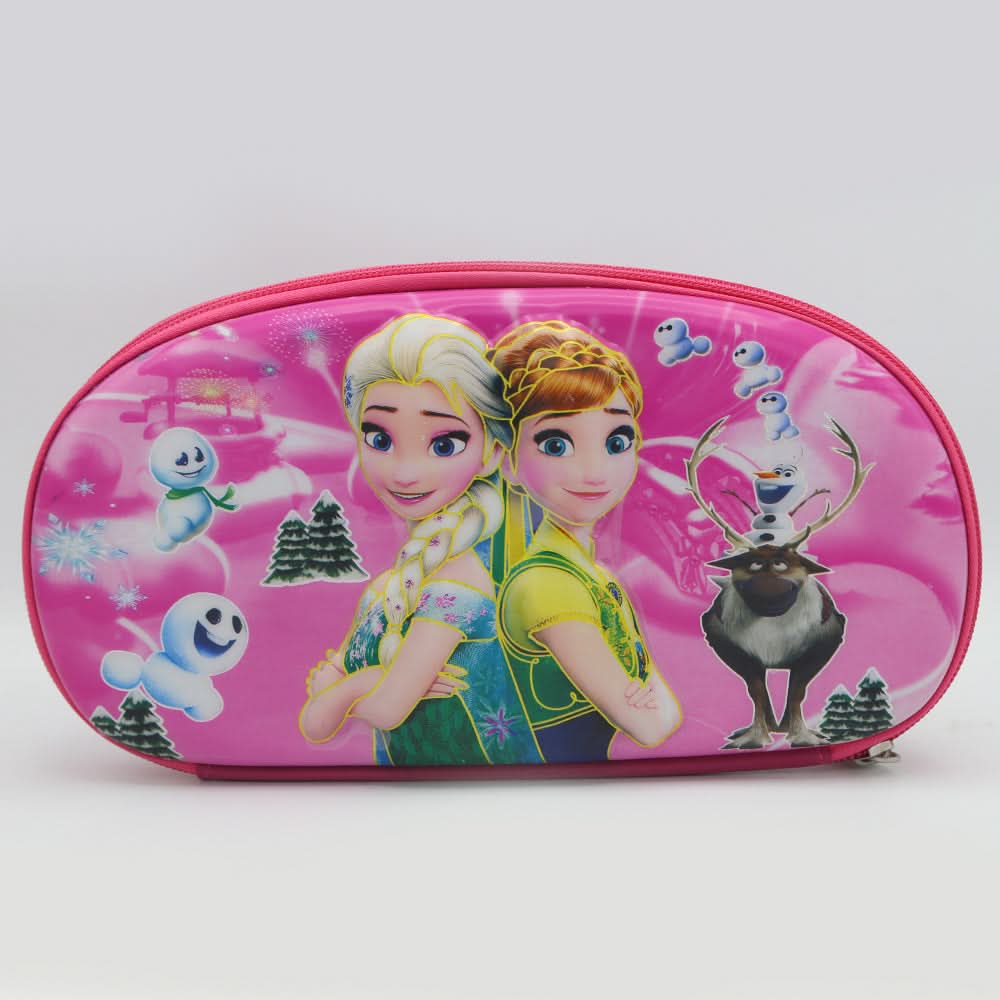 Frozen Pencil Pouch-Pink-B, Kids, Pencil Boxes And Stationery Sets, Chase Value, Chase Value
