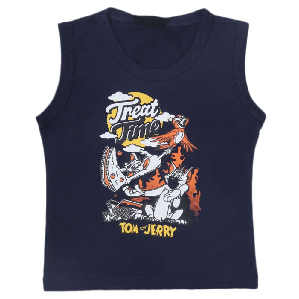 Boys Sando T-Shirt - Navy Blue, Kids, Boys Sando, Chase Value, Chase Value