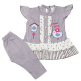 Newborn Girls Half Sleeves Suit - Grey, Kids, Newborn Girls Sets And Suits, Chase Value, Chase Value