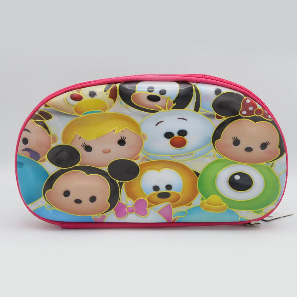 Cartoons Pencil Pouch-Pink-G, Kids, Pencil Boxes And Stationery Sets, Chase Value, Chase Value