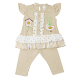 Newborn Girls Half Sleeves Suit - Beige, Kids, Newborn Girls Sets And Suits, Chase Value, Chase Value