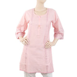 Women's Embroidered Kurti - Light Pink, Women, Ready Kurtis, Chase Value, Chase Value