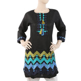 Women's Embroidered Kurti - Black, Women, Ready Kurtis, Chase Value, Chase Value