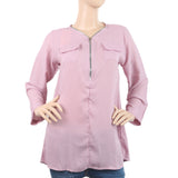 Women's Plain Georgette Top - Light Purple, Women, T-Shirts And Tops, Chase Value, Chase Value