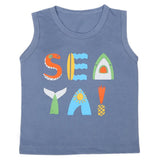 Boys Sando T-Shirt - Steel Blue, Kids, Boys Sando, Chase Value, Chase Value