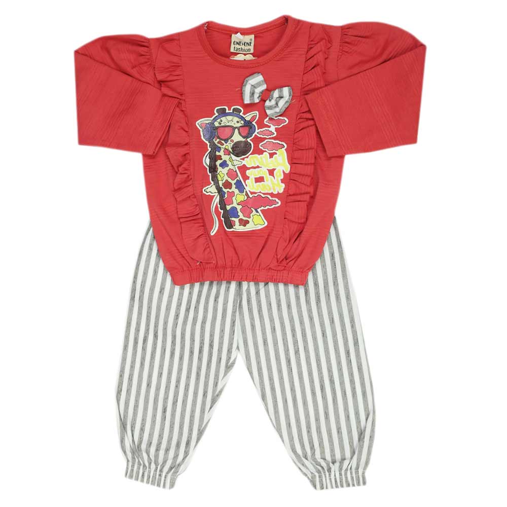 Girls Full Sleeves Suit - Dark Pink, Girls Suits, Chase Value, Chase Value