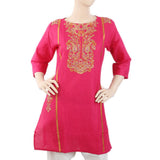 Women's Embroidered Kurti - Pink, Women, Ready Kurtis, Chase Value, Chase Value