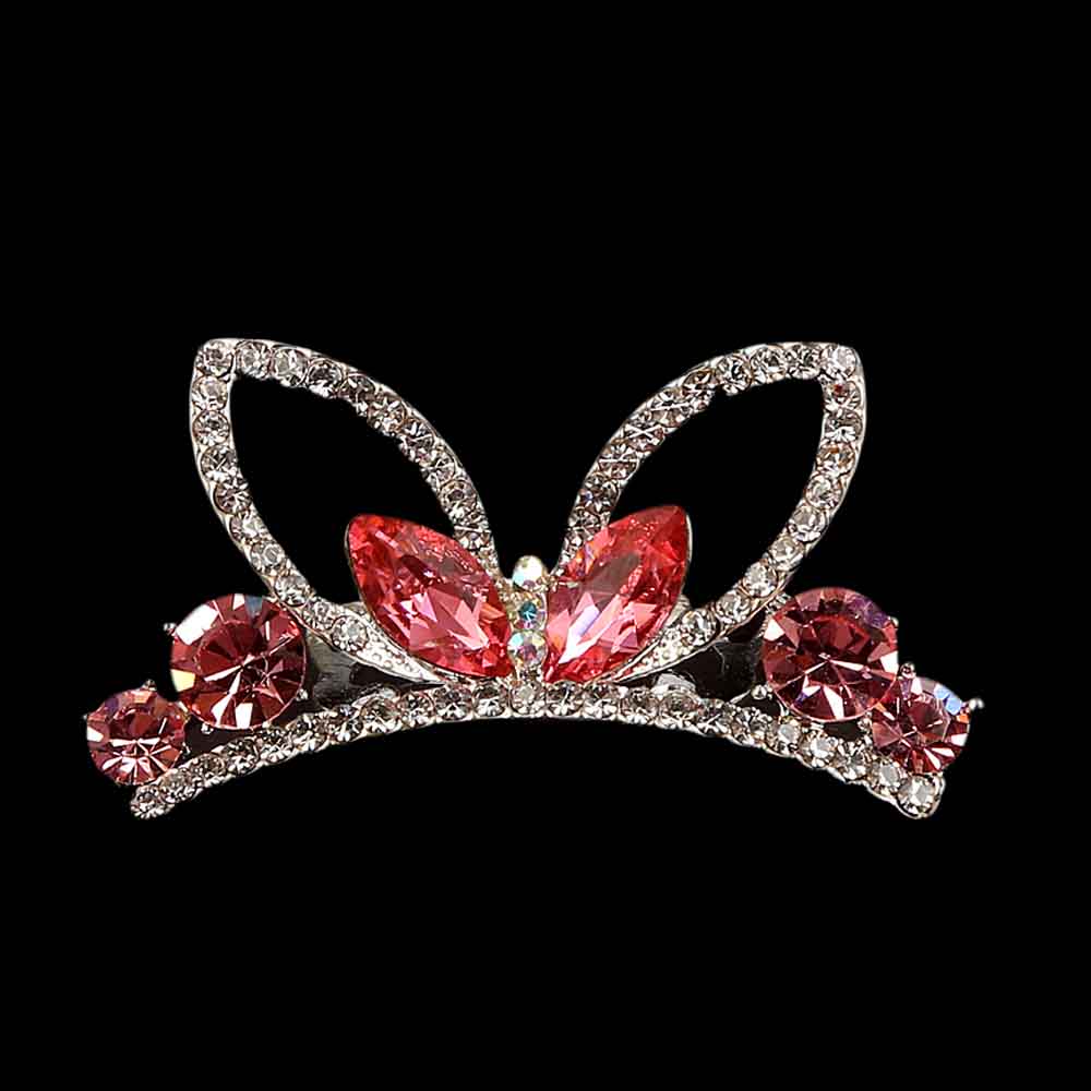 Metal Comb Crown For Women - Pink, Women, Hair And Head Jewellery, Chase Value, Chase Value