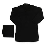 Boys Mashriq Shalwar Kurta Plain - Black, Kids, Boys Shalwar Kameez, Chase Value, Chase Value