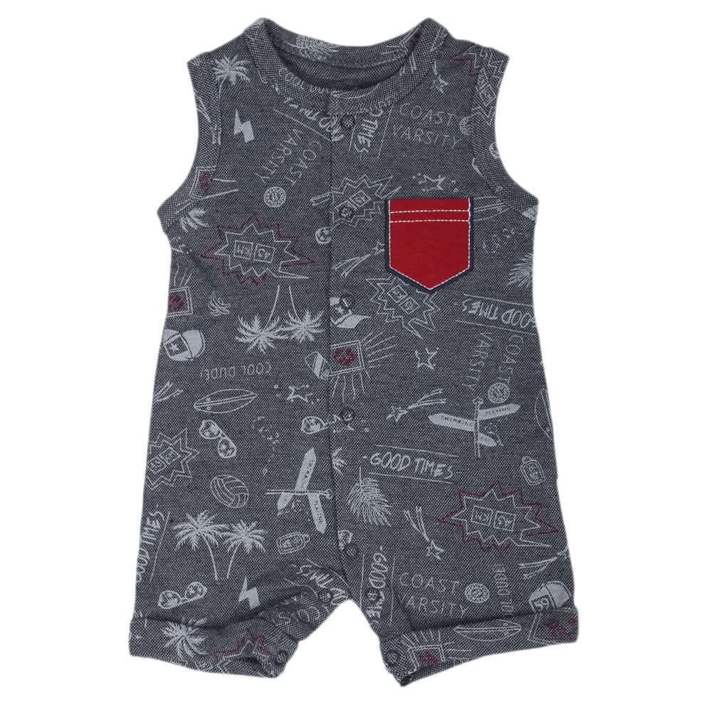Newborn Boys Romper 212157 - Grey, Kids, NB Boys Rompers, Chase Value, Chase Value