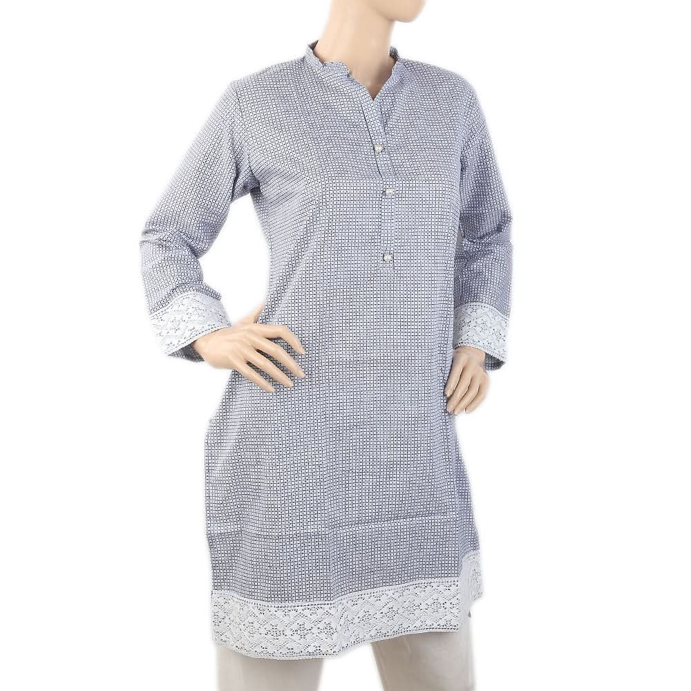 Women's Printed Kurti - Navy Blue, Women, Ready Kurtis, Chase Value, Chase Value