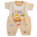 Newborn Boys Half Sleeves Romper - Peach, Kids, Newborn Boys Rompers, Chase Value, Chase Value