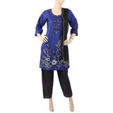 Women's Embroidered 3Pcs Suit - Royal Blue, Women, Shalwar Suits, Chase Value, Chase Value