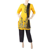 Women's Embroidered 3Pcs Suit - Yellow, Women, Shalwar Suits, Chase Value, Chase Value