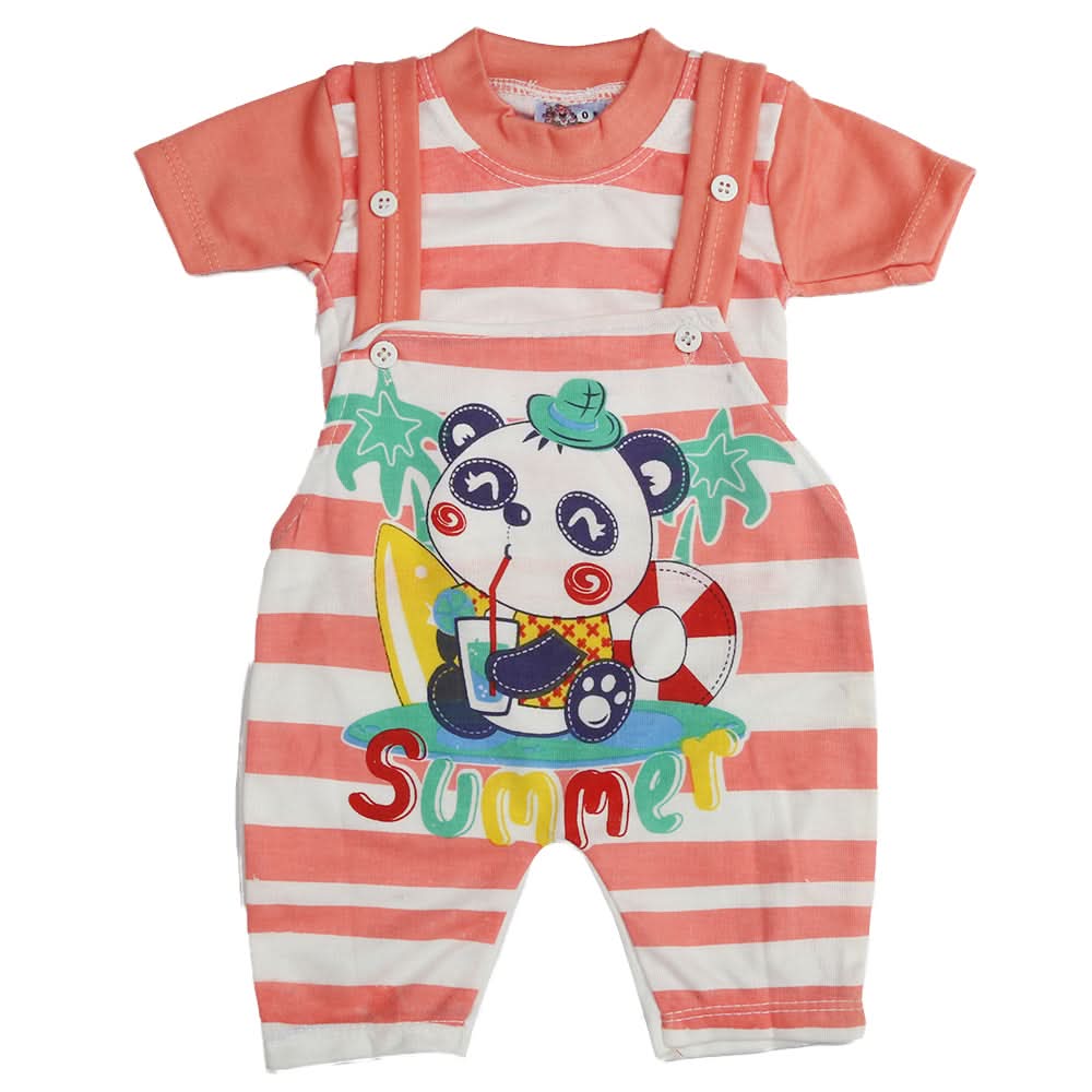 Newborn Boys Half Sleeves Romper - Peach, Kids, Newborn Boys Rompers, Chase Value, Chase Value