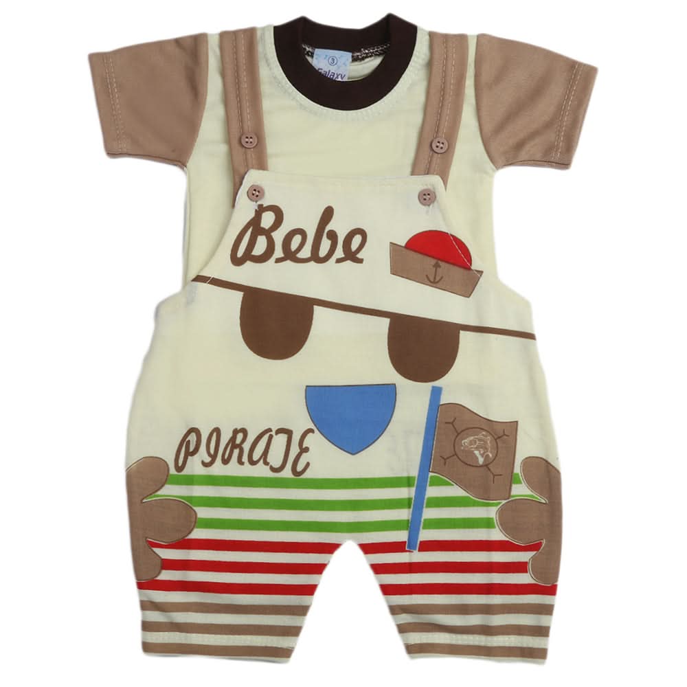 Newborn Boys Half Sleeves Romper - Coffee, Kids, Newborn Boys Rompers, Chase Value, Chase Value