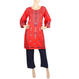 Women's Embroidered 2Pcs Shalwar Suit- 09 - Red, Women, Shalwar Suits, Chase Value, Chase Value