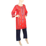 Women's Embroidered 2Pcs Shalwar Suit- 09 - Red, Women, Shalwar Suits, Chase Value, Chase Value