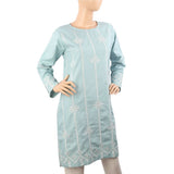 Women Embroidered Kurti - Cyan, Women Ready Kurtis, Chase Value, Chase Value