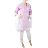 Women's Embroidered 03 Pcs Suit - Purple, Women, Shalwar Suits, Chase Value, Chase Value