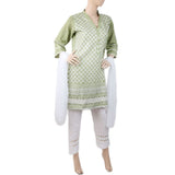 Women's Embroidered 03 Pcs Suit - Green, Women, Shalwar Suits, Chase Value, Chase Value