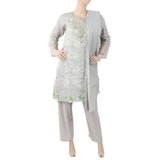 Women's Fancy 3Pcs Suit - Grey, Women, Shalwar Suits, Chase Value, Chase Value
