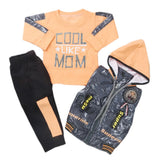 Boys 3Pcs Full Sleeves Suit - Orange, Kids, Boys Sets And Suits, Chase Value, Chase Value