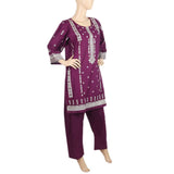 Women's Embroidered 2Pcs Shalwar Suit- 03 - Purple, Women, Shalwar Suits, Chase Value, Chase Value